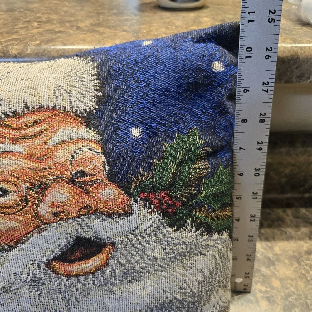 Rectangle‎ Tapestry Santa Pillow Measures 17